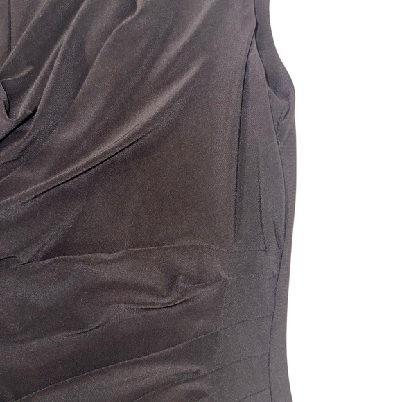 Ralph Lauren | Women’s Black Ruched Front Sleeveless Dress - Size 10 - Picture 8 of 11